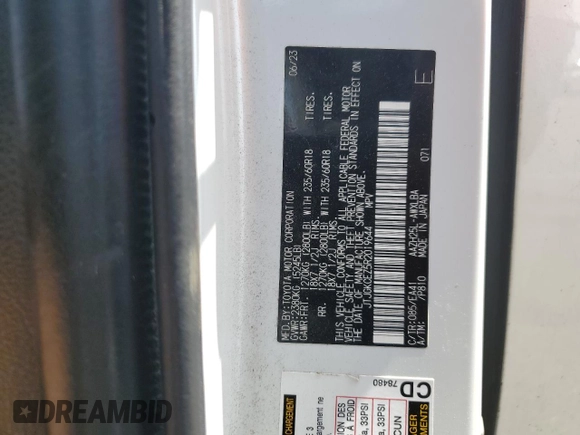 2024 Lexus NX 350h Premium z VIN JTJGKCEZ5R2019644, wystawiony jako Copart lot #59751085 z przebiegiem Nie podano mil oraz Szkoda całkowita • Salvage title. Historia ofert i sprzedaży dostępna na DreamBid. Obrazek 14.