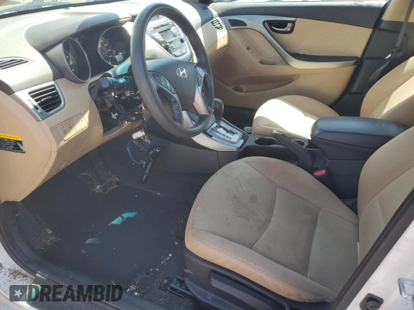 2013 Hyundai Elantra GLS z VIN 5NPDH4AE1DH374119, wystawiony jako Copart lot #56382775 z przebiegiem 118 116 mil mil oraz Szkoda całkowita • Salvage title. Historia ofert i sprzedaży dostępna na DreamBid. Obrazek 7.