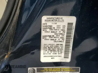2005 Infiniti FX with VIN JNRAS08W85X207662, listed as a Copart auction lot 59736235 with 231,061 mi miles and Clean title. Bid and sale history available at DreamBid. Image 13.
