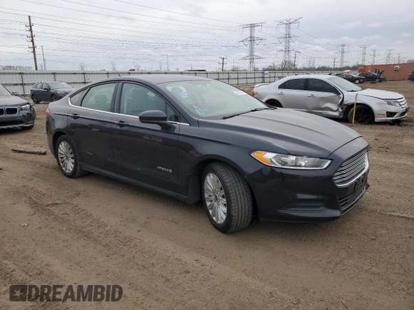 2015 Ford Fusion S Hybrid with VIN 3FA6P0UU7FR200049, listed as a Copart auction lot 44053695 with 108,914 mi miles and Salvage Title. Bid and sale history available at carsss.com. Image 4.