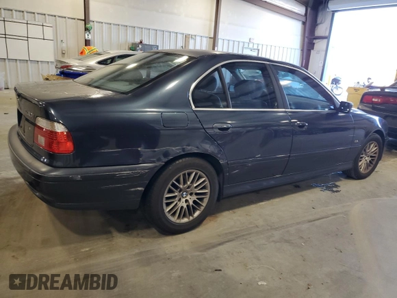 2003 BMW 5 Series 530iA with VIN WBADT63433CK32991, listed as a Copart auction lot 46461185 with 177,488 mi miles and Salvage Title. Bid and sale history available at carsss.com. Image 3.