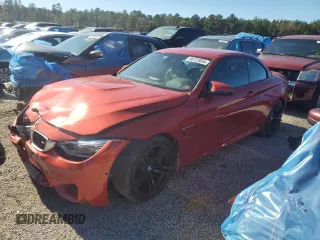 2015 BMW M4 with VIN WBS3U9C5XFJ967756, listed as a Copart auction lot 86723054 with 36,077 mi miles and Salvage Title. Bid and sale history available at carsss.com. Image 1.