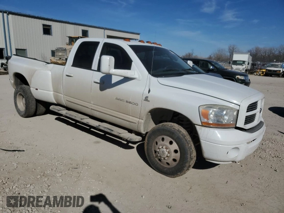 2006 Dodge 3500 SLT with VIN 3D7MX48C86G164397, listed as a Copart auction lot 47233485 with 167,605 mi miles and Salvage title. Bid and sale history available at DreamBid. Image 4.