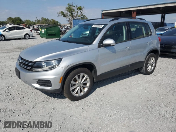 2018 Volkswagen Tiguan with VIN WVGBV7AX8JK001137, listed as a Copart auction lot 48380965 with 61,131 mi miles and Non Repairable. Bid and sale history available at DreamBid. Image 1.