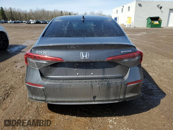 2023 Honda Civic Sedan Touring with VIN 2HGFE1F97PH001905, listed as a Copart auction lot 50881945 with 0 mi miles and Salvage Title. Bid and sale history available at carsss.com. Image 6.