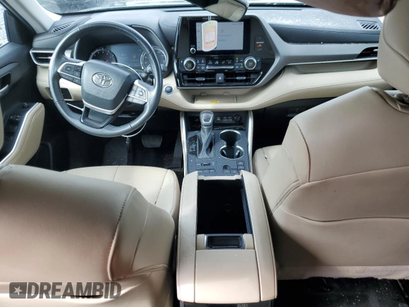 2023 Toyota Highlander L with VIN 5TDKDRBHXPS500758, listed as a Copart auction lot 58609615 with 45,653 mi miles and Salvage title. Bid and sale history available at DreamBid. Image 8.