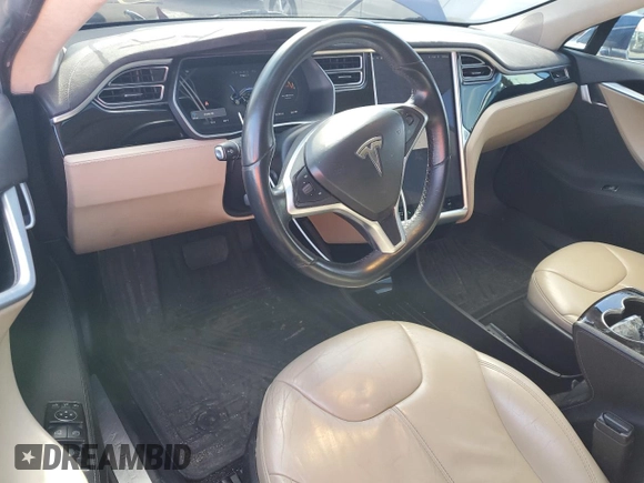 2015 Tesla Model S 85D with VIN 5YJSA1E27FF108017, listed as a Copart auction lot 45326545 with 119,065 mi miles and Salvage Title. Bid and sale history available at carsss.com. Image 8.