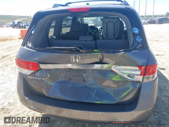 2015 Honda Odyssey EX-L with VIN 5FNRL5H61FB048170, listed as a IAAI auction lot 41822798 with 179,550 mi miles and . Bid and sale history available at DreamBid. Image 6.