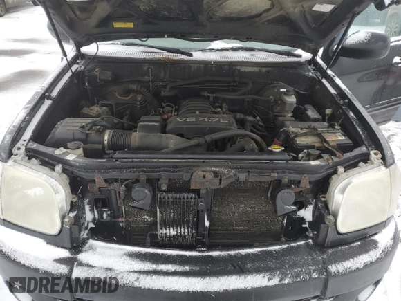 2005 Toyota Tundra Limited with VIN 5TBDT48145S475127, listed as a Copart auction lot 46143815 with 276,360 mi miles and Salvage title. Bid and sale history available at DreamBid. Image 12.