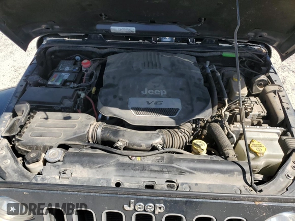 2017 Jeep Wrangler Unlimited 75th Anniversary with VIN 1C4HJWEGXHL546436, listed as a Copart auction lot 48229875 with 107,222 mi miles and Salvage title. Bid and sale history available at DreamBid. Image 12.