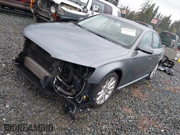 2015 Audi A4 Premium with VIN WAUAFAFLXFN009971, listed as a IAAI auction lot 42004348 with 109,362 mi miles. Bid and sale history available at carsss.com. Image 2.