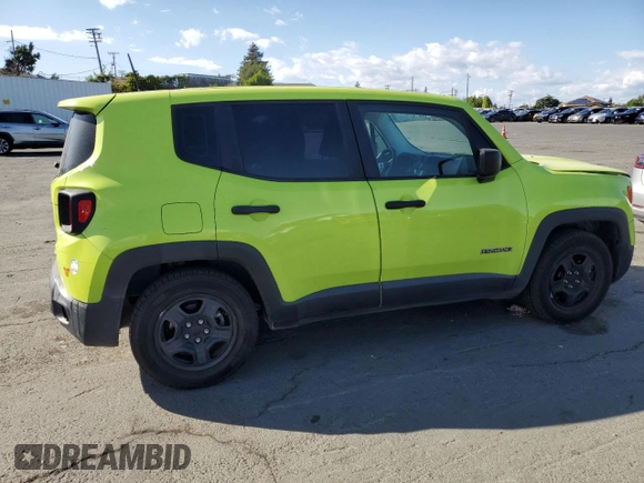 2017 Jeep Renegade Sport with VIN ZACCJAAB5HPF98804, listed as a Copart auction lot 57111735 with 86,568 mi miles and Salvage title. Bid and sale history available at DreamBid. Image 3.