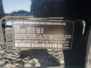 2018 BMW 5 Series 530i xDrive with VIN WBAJA7C53JWC75216, listed as a Copart auction lot 48634565 with 81,847 mi miles and Clean Title. Bid and sale history available at DreamBid. Image 12.