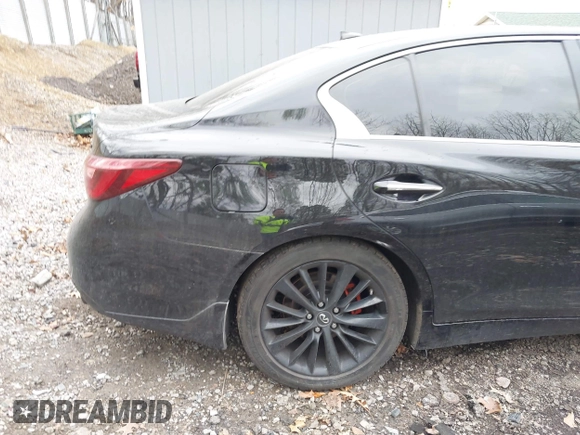2018 Infiniti Q50 3.0t LUXE with VIN JN1EV7AR8JM442468, listed as a IAAI auction lot 42071717 with 107,484 mi miles. Bid and sale history available at carsss.com. Image 19.