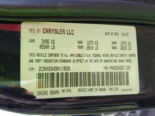 2008 Chrysler 300 C with VIN 2C3KK63H28H119526, listed as a IAAI auction lot 41898713 with Not Provided miles and . Bid and sale history available at carsss.com. Image 9.