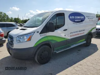 2018 Ford Transit with VIN 1FTYR1ZM0JKA88963, listed as a Copart auction lot 59646454 with 55,702 mi miles and Salvage Title. Bid and sale history available at carsss.com. Image 1.