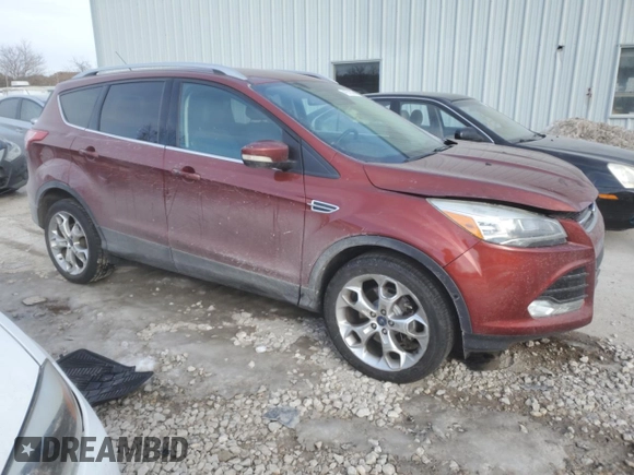 2014 Ford Escape Titanium with VIN 1FMCU9J90EUD58116, listed as a Copart auction lot 41972885 with 100,572 mi miles and Salvage Title. Bid and sale history available at carsss.com. Image 4.