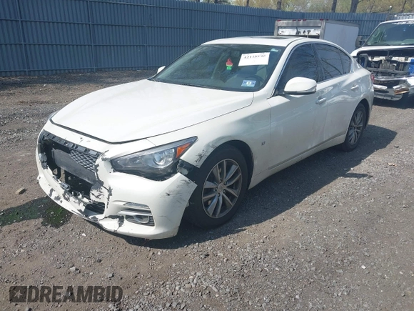 2014 Infiniti Q50 Premium with VIN JN1BV7AR5EM703788, listed as a IAAI auction lot 42118192 with 153,859 mi miles and . Bid and sale history available at DreamBid. Image 2.