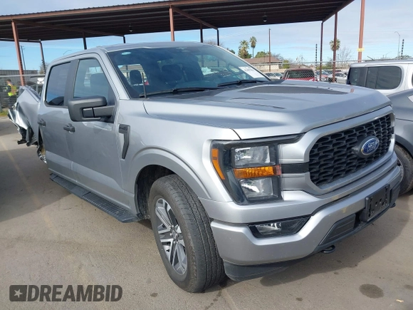 2023 Ford F-150 XL with VIN 1FTEW1EP1PKF59071, listed as a IAAI auction lot 41499063 with 27,432 mi miles. Bid and sale history available at carsss.com. Image 1.