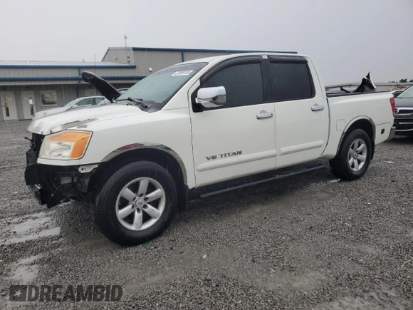 2010 Nissan Titan SE with VIN 1N6BA0ED7AN324632, listed as a Copart auction lot 57095185 with 156,391 mi miles and Salvage title. Bid and sale history available at DreamBid. Image 1.