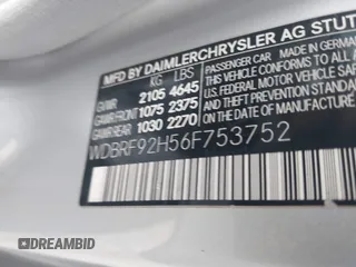 2006 Mercedes-Benz C 280 Luxury with VIN WDBRF92H56F753752, listed as a IAAI auction lot 41362268 with 126,557 mi miles and . Bid and sale history available at DreamBid. Image 9.