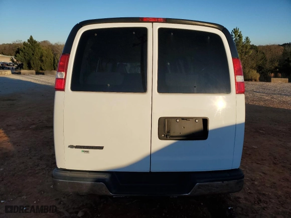 2018 Chevrolet Express Passenger LT with VIN 1GAZGPFG9J1291361, listed as a Copart auction lot 83827554 with 46,936 mi miles and Salvage Title. Bid and sale history available at carsss.com. Image 6.