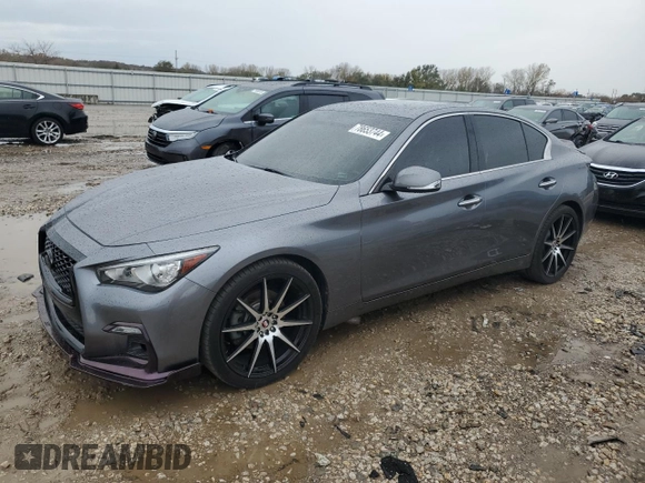 2019 Infiniti Q50 Luxe with VIN JN1EV7AR2KM558377, listed as a Copart auction lot 78653744 with 133,762 mi miles and Salvage Title. Bid and sale history available at DreamBid. Image 1.