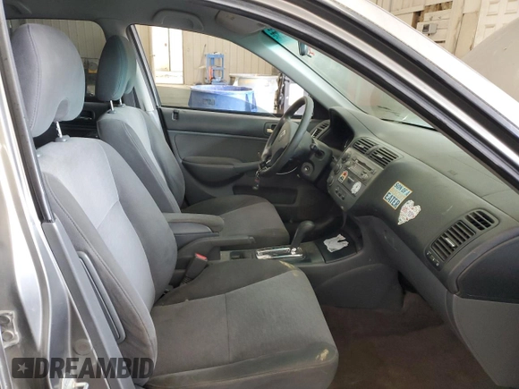 2005 Honda Civic with VIN JHMES96655S014986, listed as a Copart auction lot 53969255 with 249,499 mi miles and Salvage Title. Bid and sale history available at DreamBid. Image 7.