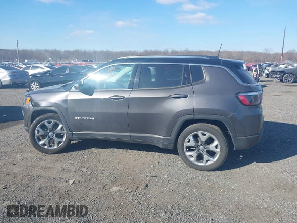 2021 Jeep Compass Limited with VIN 3C4NJDCB0MT583329, listed as a IAAI auction lot 41701976 with 57,815 mi miles and . Bid and sale history available at carsss.com. Image 14.
