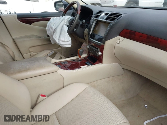 2010 Lexus LS 460 with VIN JTHCL5EF5A5005275, listed as a IAAI auction lot 41683548 with 143,779 mi miles and . Bid and sale history available at DreamBid. Image 5.