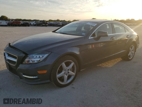 2014 Mercedes-Benz CLS-Class CLS 550 with VIN WDDLJ7DB3EA117836, listed as a Copart auction lot 77133604 with 98,489 mi miles and Salvage Title. Bid and sale history available at carsss.com. Image 1.