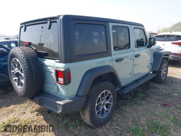 2024 Jeep Wrangler Willys with VIN 1C4PJXDG6RW287656, listed as a IAAI auction lot 41939426 with 6,121 mi miles and . Bid and sale history available at carsss.com. Image 4.