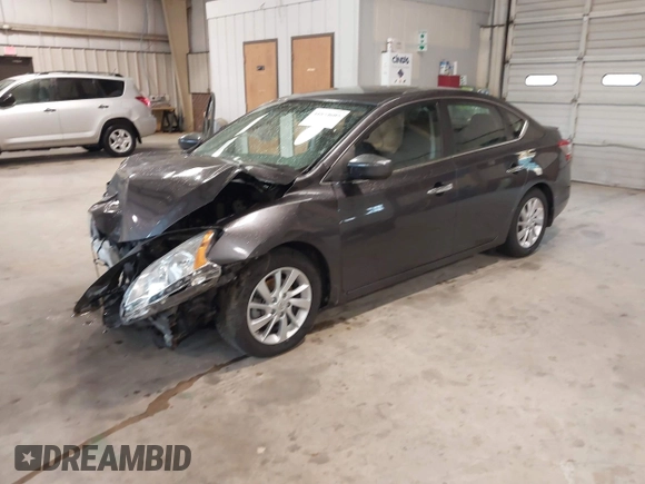 2015 Nissan Sentra SV with VIN 3N1AB7AP2FY240087, listed as a IAAI auction lot 41854605 with 139,618 mi miles. Bid and sale history available at carsss.com. Image 2.