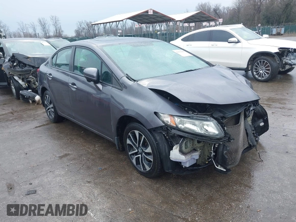 2015 Honda Civic EX with VIN 19XFB2F80FE267622, listed as a IAAI auction lot 41679465 with 140,360 mi miles. Bid and sale history available at carsss.com. Image 1.