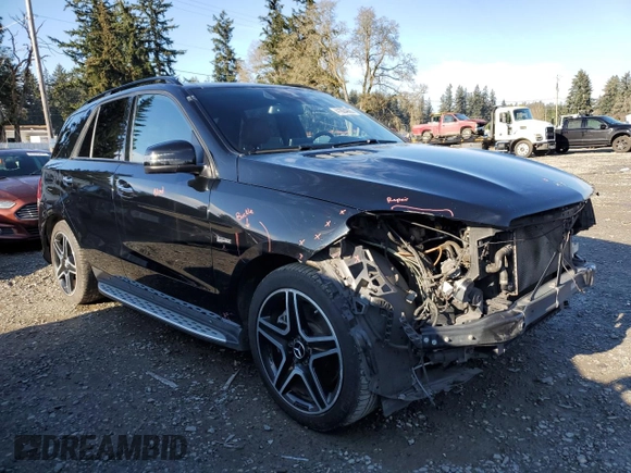 2017 Mercedes-Benz GLE 43 AMG with VIN 4JGDA6EB0HA943213, listed as a Copart auction lot 41664885 with 79,775 mi miles and Salvage title. Bid and sale history available at DreamBid. Image 4.