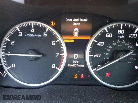 2021 Acura ILX Premium with VIN 19UDE2F70MA007017, listed as a Copart auction lot 53136705 with 26,807 mi miles and Salvage title. Bid and sale history available at DreamBid. Image 9.