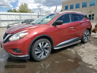 2016 Nissan Murano SL z VIN 5N1AZ2MH3GN115433, wystawiony jako Copart lot #55054515 z przebiegiem 105 035 mil mil oraz Szkody całkowita. Historia ofert i sprzedaży dostępna na DreamBid. Obrazek 1.