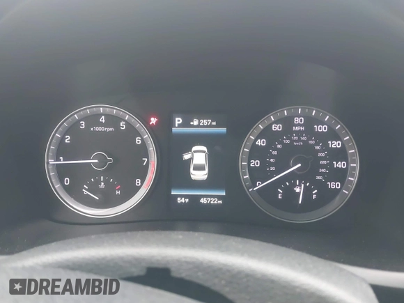 2019 Hyundai Sonata SEL with VIN 5NPE34AF2KH760654, listed as a IAAI auction lot 41877733 with 45,722 mi miles and . Bid and sale history available at DreamBid. Image 7.