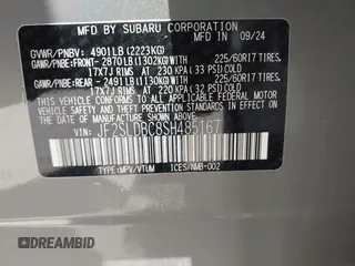 2025 Subaru Forester Premium with VIN JF2SLDBC8SH485167, listed as a IAAI auction lot 42202366 with 4,707 mi miles and . Bid and sale history available at DreamBid. Image 9.