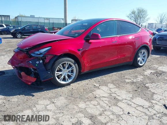 2021 Tesla Model Y Standard Range with VIN 5YJYGDED1MF111410, listed as a IAAI auction lot 41942323 with 24,836 mi miles. Bid and sale history available at carsss.com. Image 16.