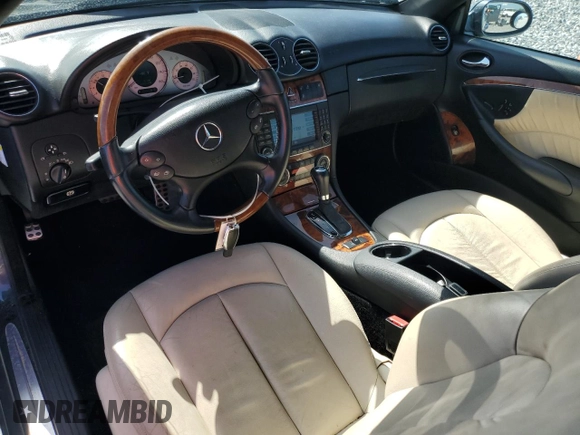 2009 Mercedes-Benz CLK 350 with VIN WDBTK56G69T104768, listed as a Copart auction lot 63009615 with 68,060 mi miles and Clean title. Bid and sale history available at DreamBid. Image 8.