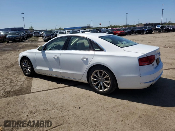 2013 Audi A8 3.0L с VIN WAUAGAFD1DN007447, выставлен на аукционе Copart как лот 54394825 с пробегом 128 729 миль миль и Чистый • Clean title. История ставок и продаж доступна на DreamBid. Изображение 2.