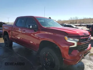 2023 Chevrolet Silverado 1500 RST with VIN 1GCUDEED8PZ206719, listed as a Copart auction lot 50555575 with 15,310 mi miles and Salvage Title. Bid and sale history available at DreamBid. Image 4.