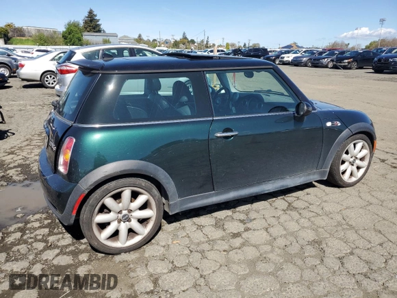 2003 MINI Hardtop S with VIN WMWRE33473TD67280, listed as a Copart auction lot 49298995 with Not Provided miles and Salvage Title. Bid and sale history available at DreamBid. Image 3.