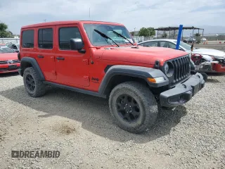 2021 Jeep Wrangler Unlimited Willys with VIN 1C4HJXDM8MW603982, listed as a Copart auction lot 52986495 with 80,474 mi miles and Salvage title. Bid and sale history available at DreamBid. Image 4.