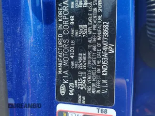 2021 Kia Soul Turbo with VIN KNDJ53AF4M7738682, listed as a Copart auction lot 54546095 with 29,728 mi miles and Salvage Title. Bid and sale history available at DreamBid. Image 12.