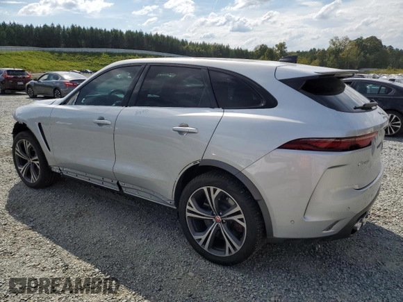 2023 Jaguar F-Pace SVR with VIN SADCZ2EE9PA708761, listed as a Copart auction lot 69895114 with 20,217 mi miles and Salvage Title. Bid and sale history available at DreamBid. Image 2.