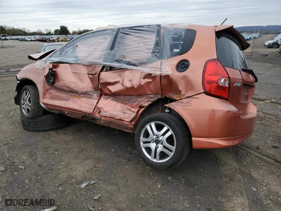 2007 Honda Fit Sport with VIN JHMGD38627S027209, listed as a Copart auction lot 51737425 with 0 mi miles and Salvage Title. Bid and sale history available at carsss.com. Image 2.