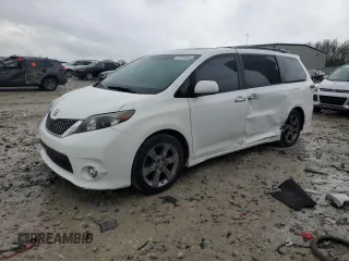 2014 Toyota Sienna SE with VIN 5TDXK3DC1ES466779, listed as a Copart auction lot 55257645 with 114,015 mi miles and Salvage title. Bid and sale history available at DreamBid. Image 1.