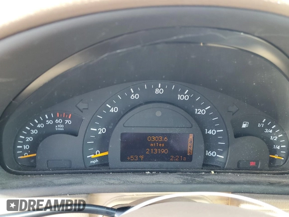 2003 Mercedes-Benz C 240 with VIN WDBRF61JX3E013411, listed as a Copart auction lot 47360734 with 213,190 mi miles and Clean Title. Bid and sale history available at carsss.com. Image 9.